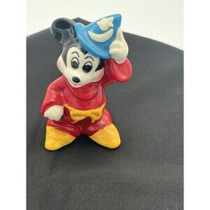 VINTAGE DISNEY JAPAN MICKEY MOUSE SORCERER CERAMIC FIGURE